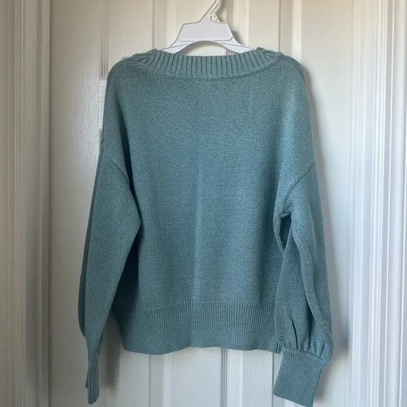 Ann Taylor Light Blue Crew Neck Sweater - Picture 4 of 4